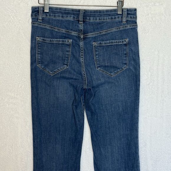 Liz Claiborne Girlfriend Jeans Straight Leg Mid Rise Women Size 4 Blue Denim - Picture 7 of 14